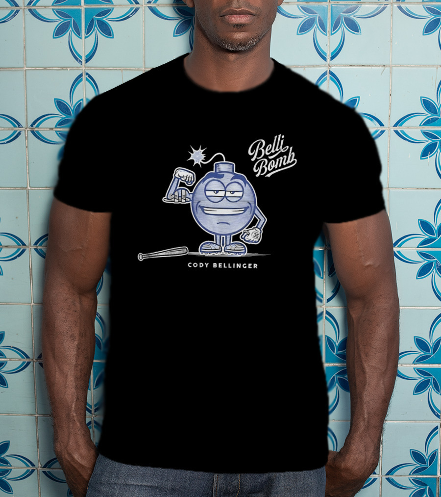 Belli Bomb Cody Bellinger Baseball Cartoon T-Shirt
