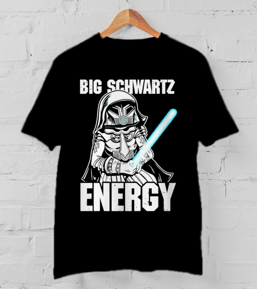 Big Schwartz Energy Dark Helmet Glowing Blue Sword T-Shirt