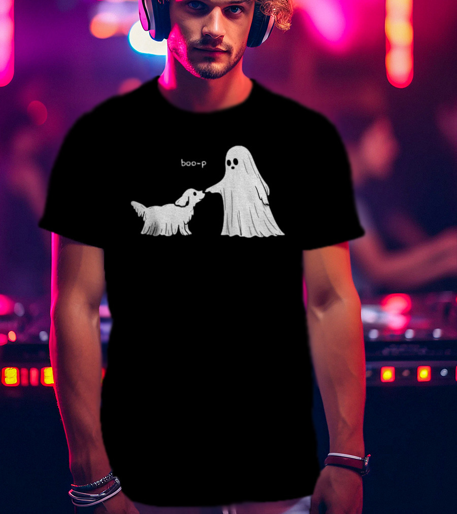 Boo P Ghost And Dog Pet Cartoon T-Shirt