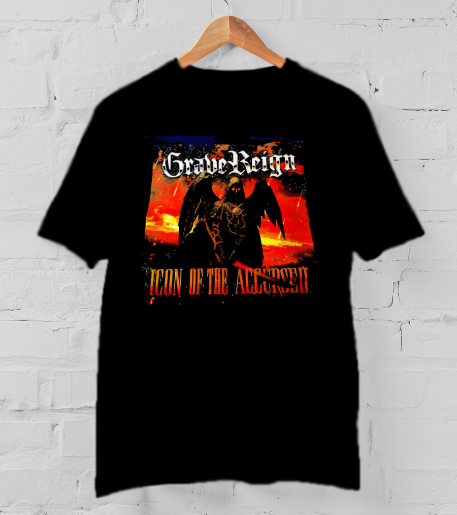Grave Reign Icon Of The Accursed Winged Figure Sword T-Shirt