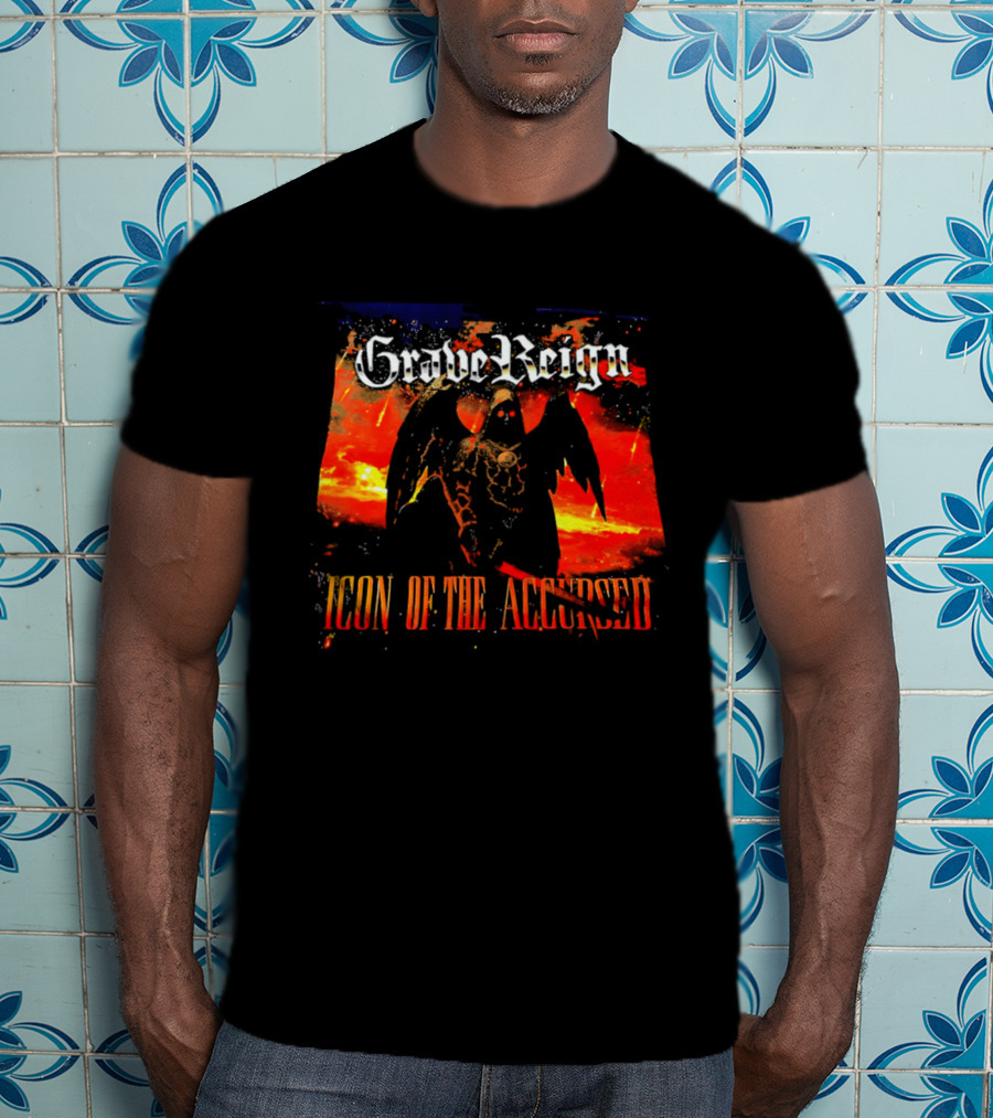Grave Reign Icon Of The Accursed Winged Figure Sword T-Shirt