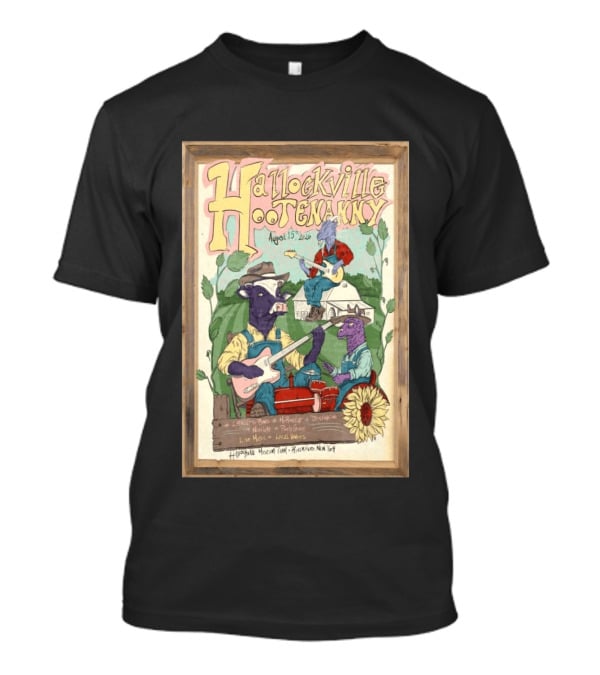 Hallockville Hootenanny August 15 2026 Live Music Farm Riverhead NY T-Shirt