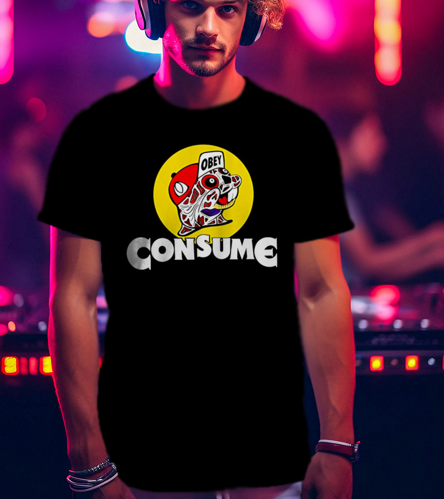 Obey Consume Beaver Streetwear Hip Hop T-Shirt