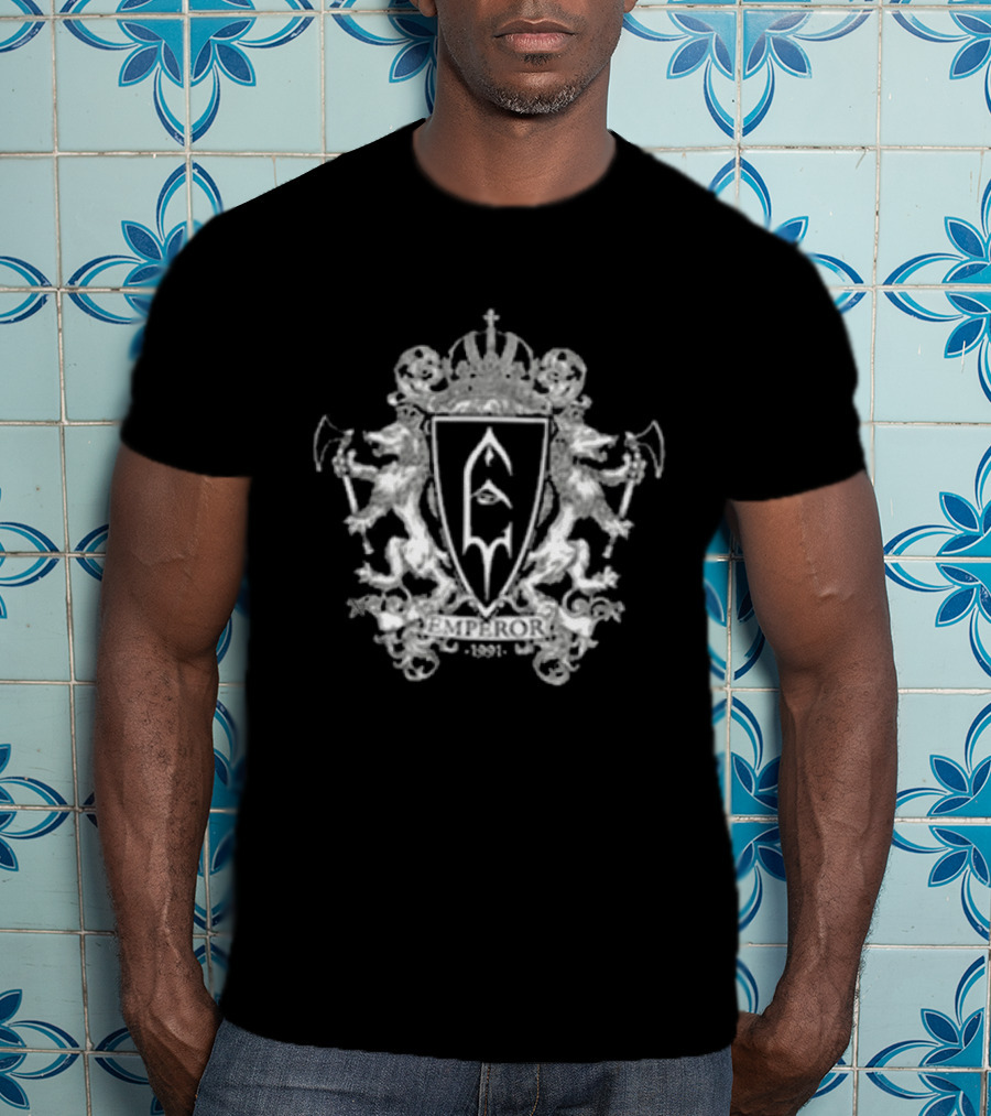 Indiemerchstore Emperor Crest Anthems To The Welkin At Dusk Lion Heraldry Crown T-Shirt