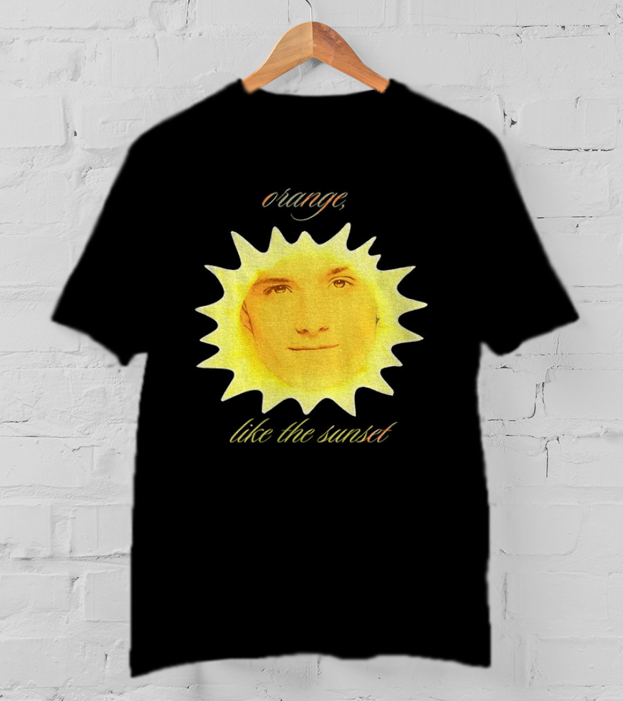 Orange Like The Sunset Face In Sun Design Peeta T-Shirt