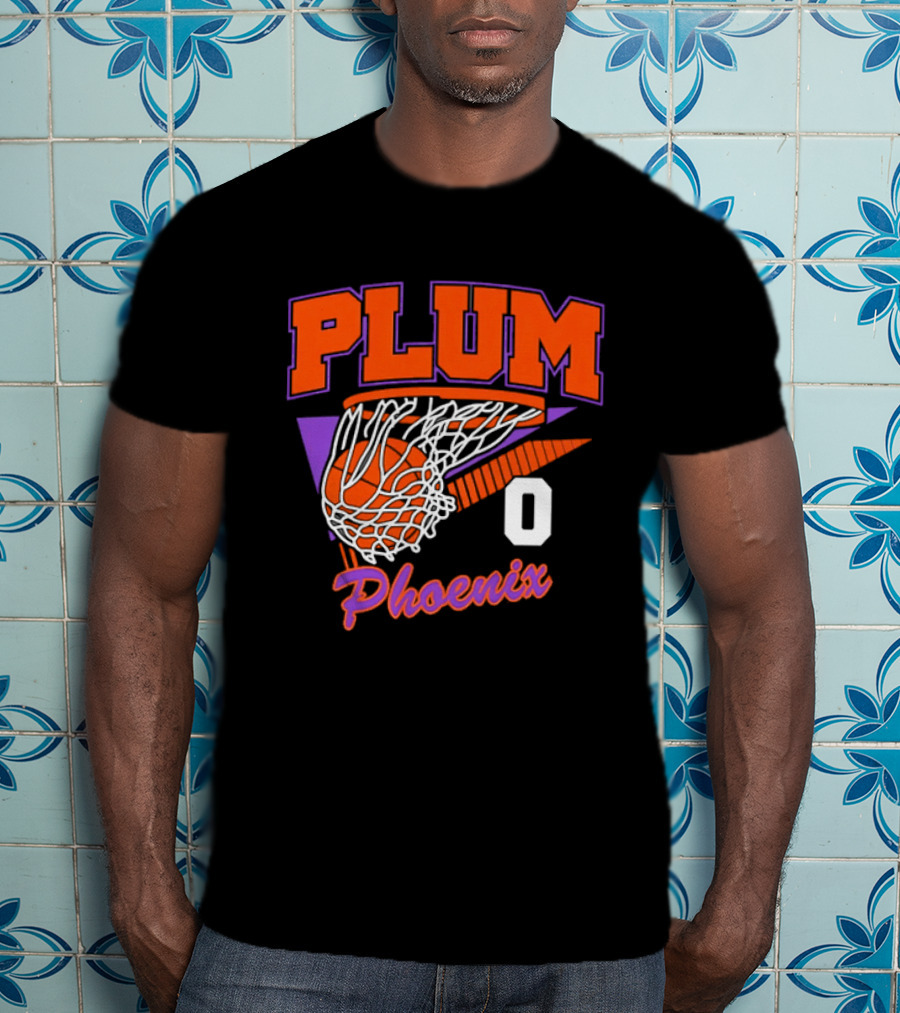 Phoenix Suns Plum Basketball Hoop Net Number 0 T-Shirt