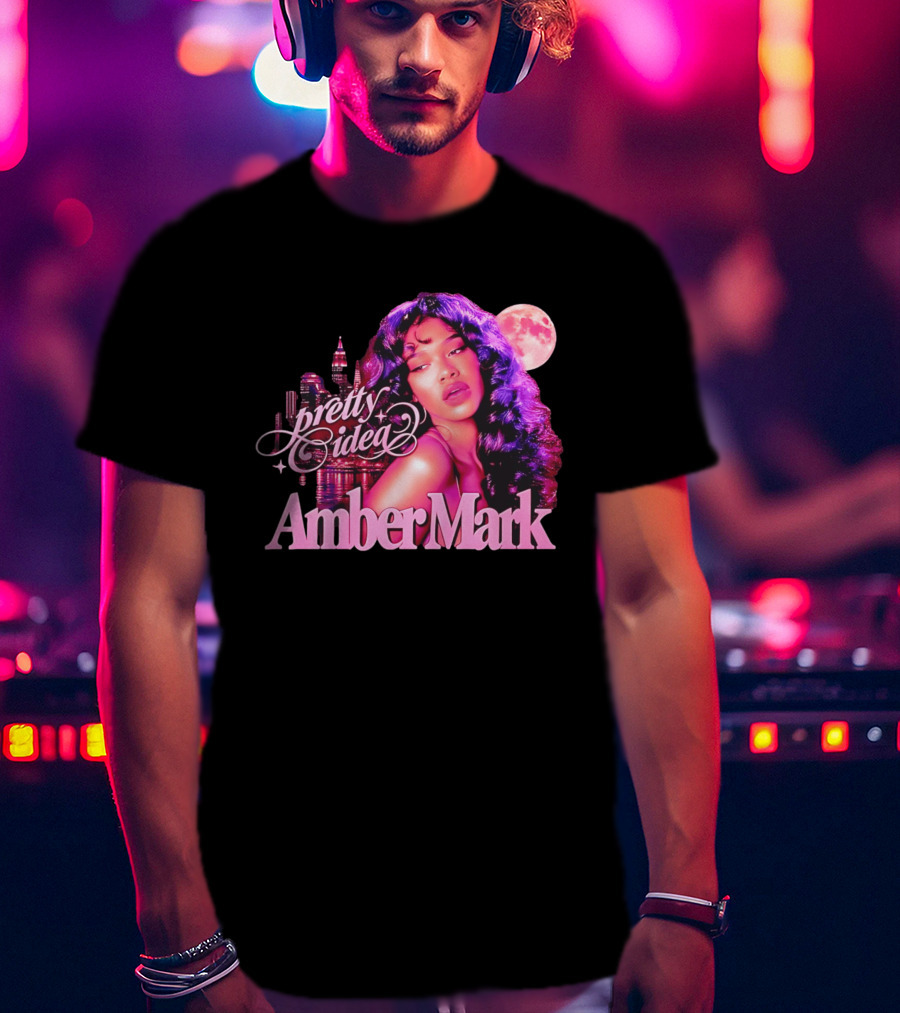 Pretty Idea Amber Mark Woman Moon City Skyline T-Shirt