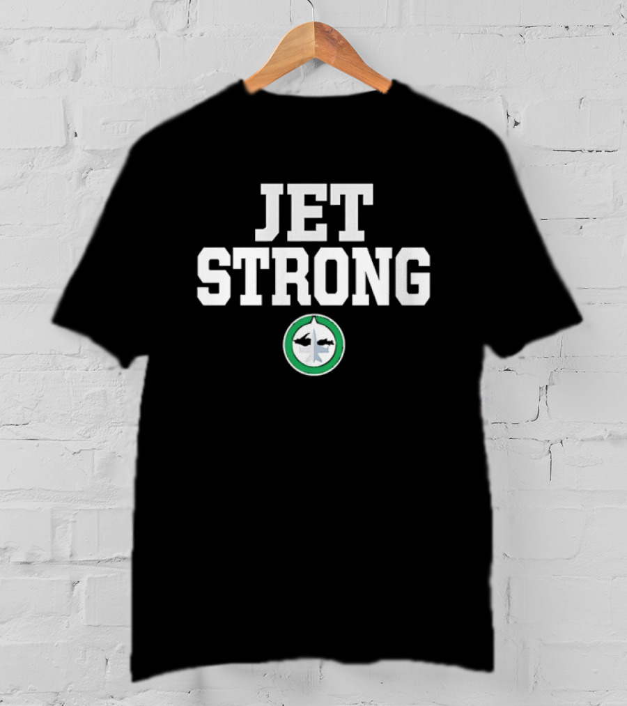 JET STRONG Dark Green Circular Fighter Aircraft T-Shirt