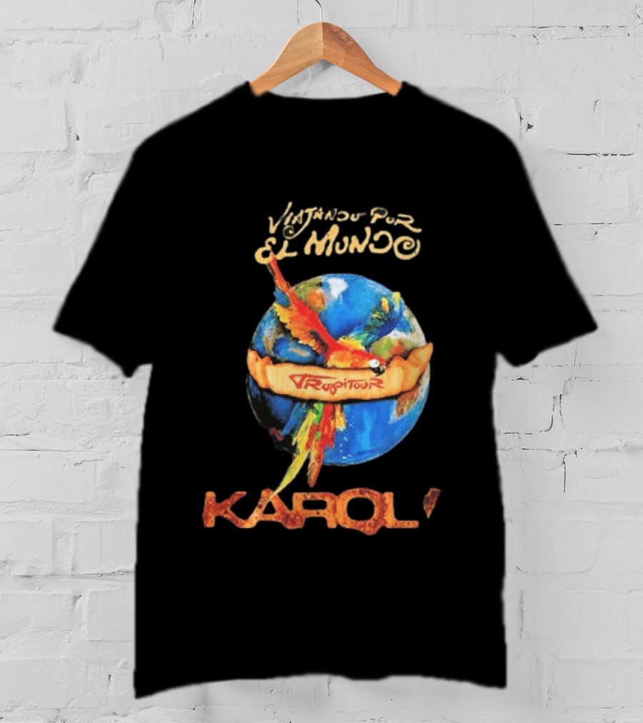 Viajando Por El Mundo Tropitour 2026 Karol G Dates T-Shirt