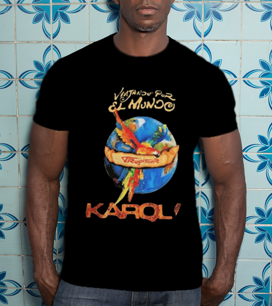 Viajando Por El Mundo Tropitour 2026 Karol G Dates T-Shirt