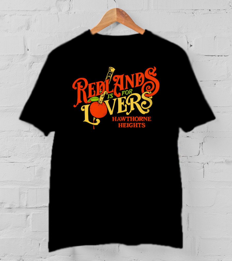 Redlands Is For Lovers Hawthorne Heights Orange Knife T-Shirt