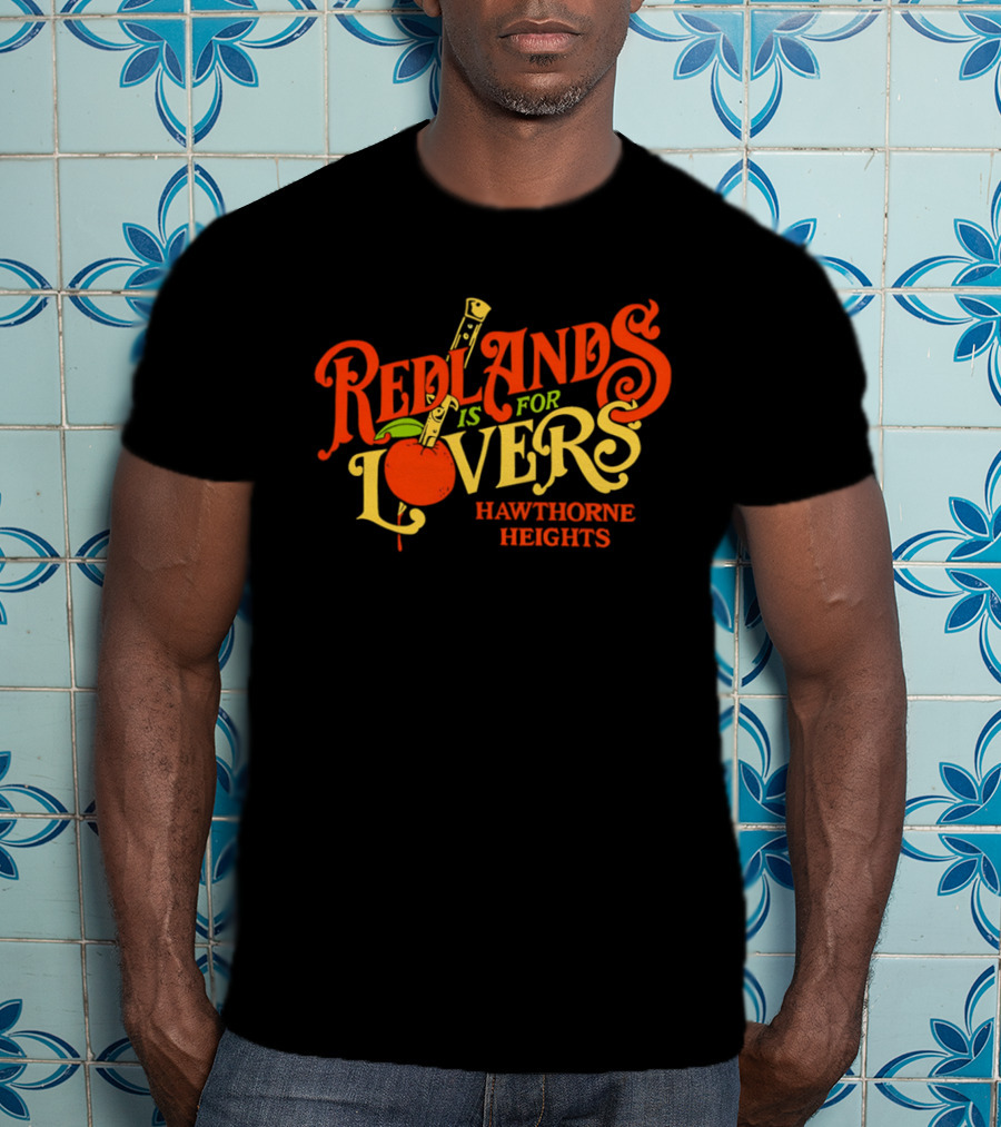 Redlands Is For Lovers Hawthorne Heights Orange Knife T-Shirt