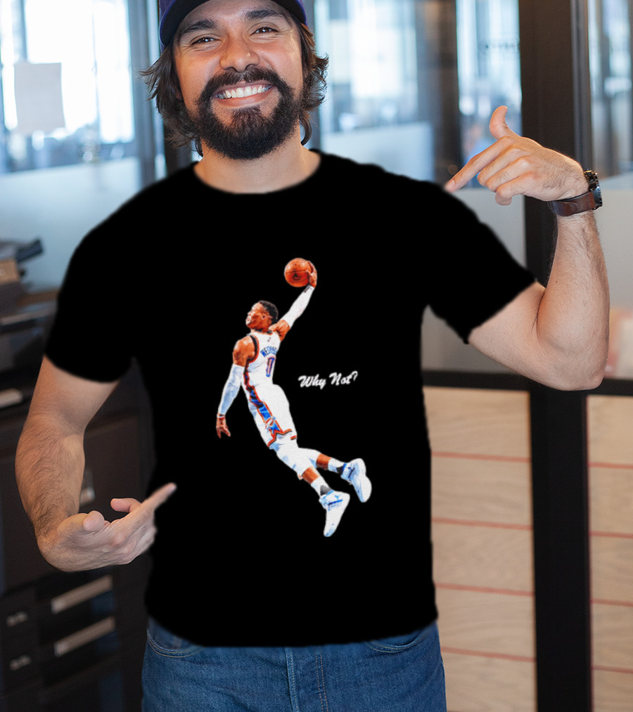 Russell Westbrook OKC Thunder Why Not Basketball Dunk T-Shirt