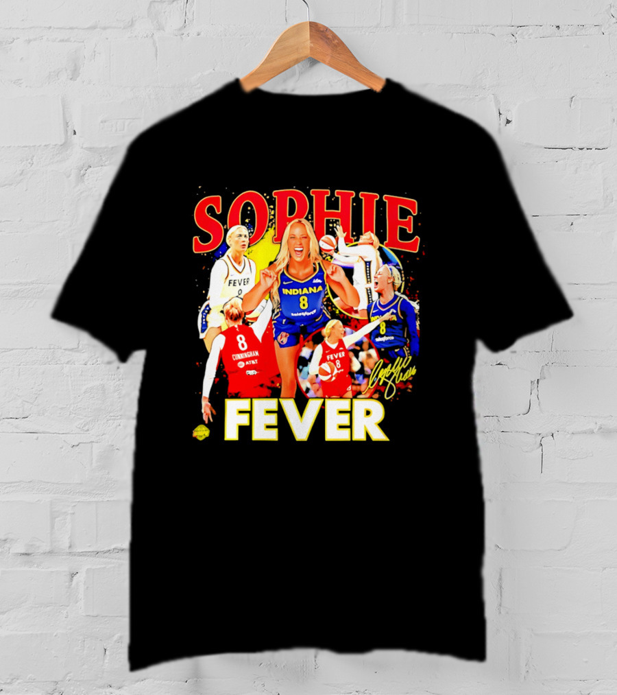 Sophie Cunningham Indiana Fever 8 Basketball Star T-Shirt