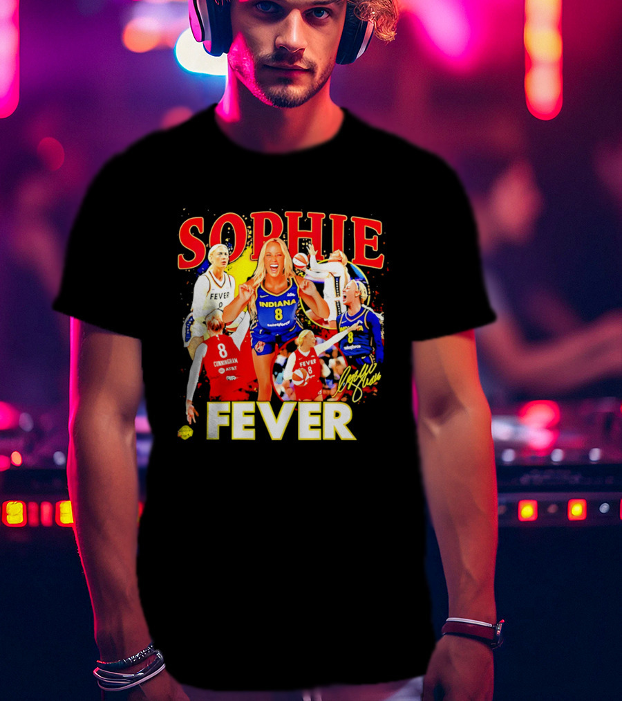 Sophie Cunningham Indiana Fever 8 Basketball Star T-Shirt