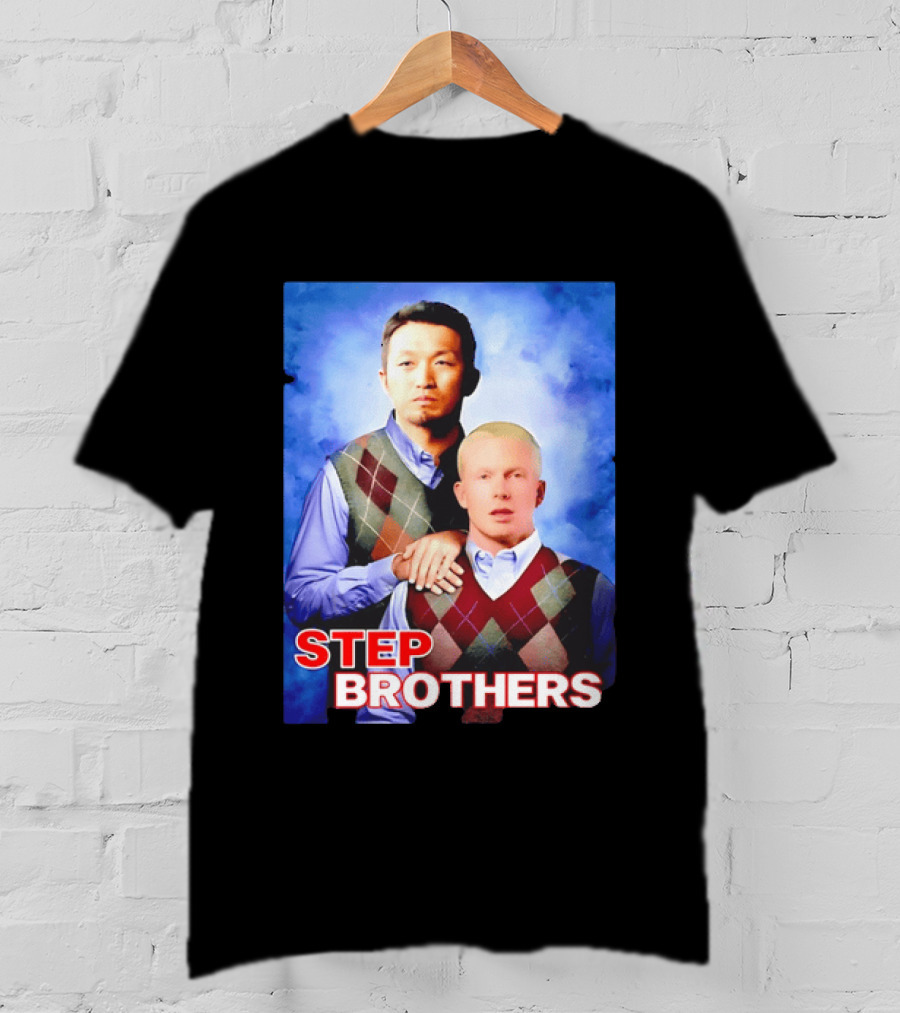 Step Brothers Two Men Argyle Vests Blue T-Shirt