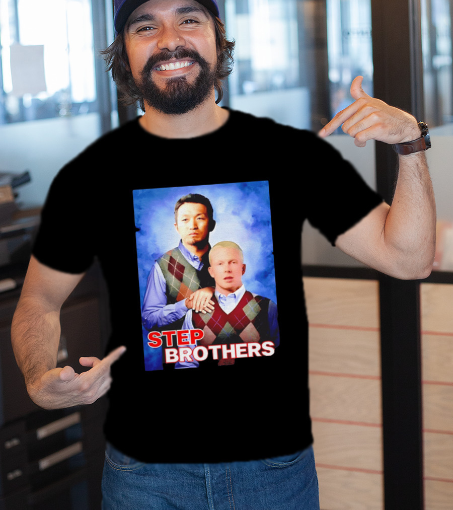 Step Brothers Two Men Argyle Vests Blue T-Shirt