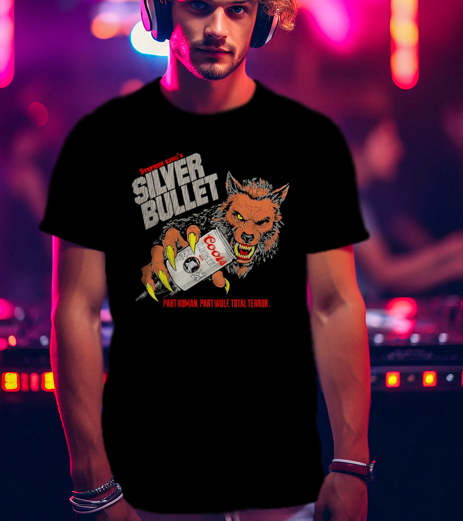 Stephen King's Silver Bullet Coors Part Human Part Wolf Total Terror T-Shirt