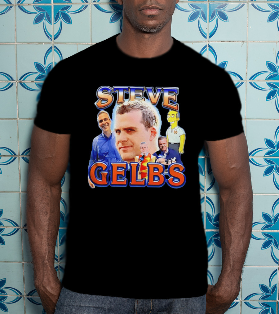 Steve Gelbs Bootleg Photo Collage Simpsonized Cartoon Hot Dog Suit T-Shirt