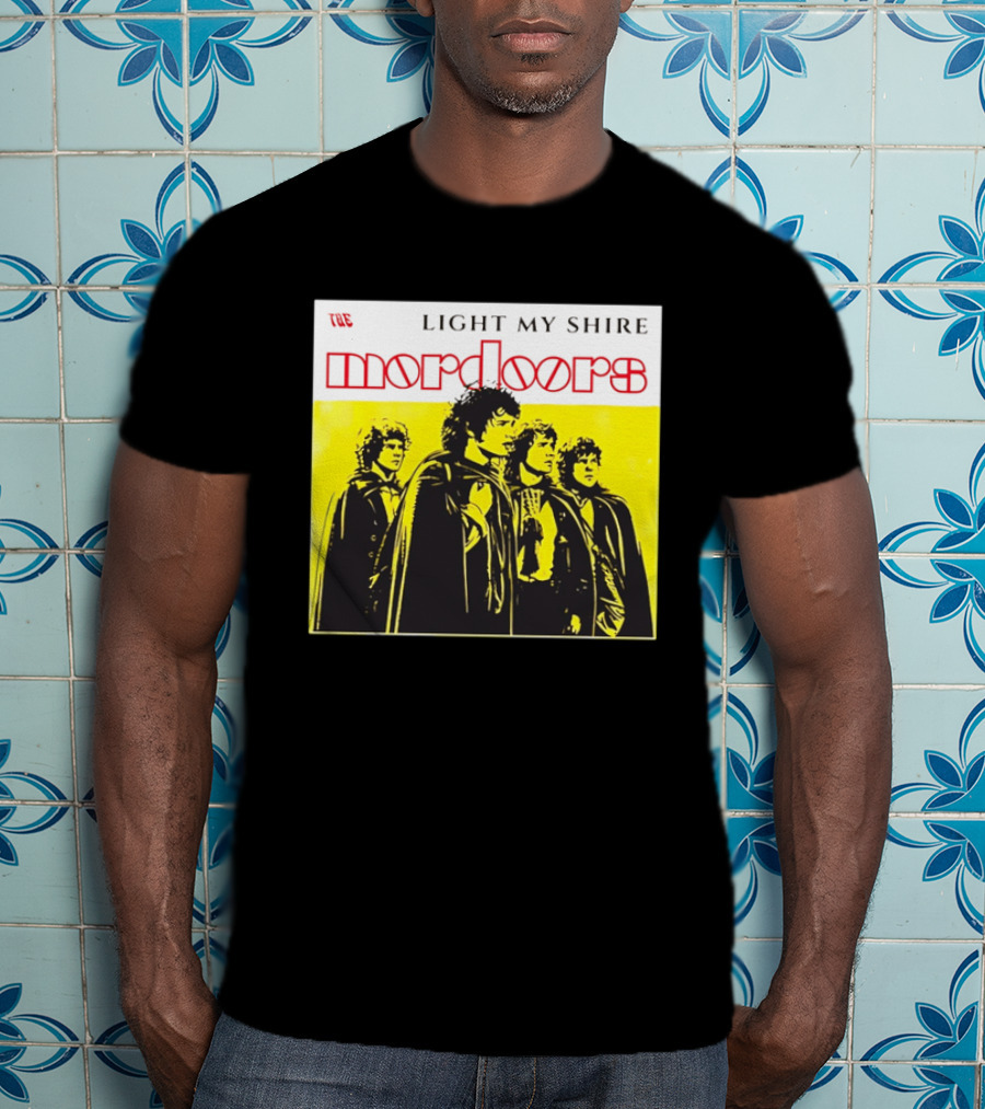 The Light My Shire Mordoors Four Hobbits Cloaks Yellow T-Shirt