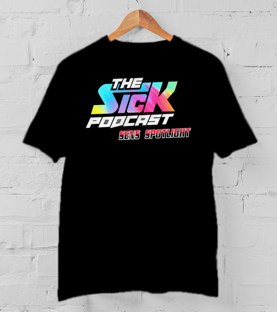 The Sick Podcast Sens Spotlight Colorful Neon Gradient T-Shirt