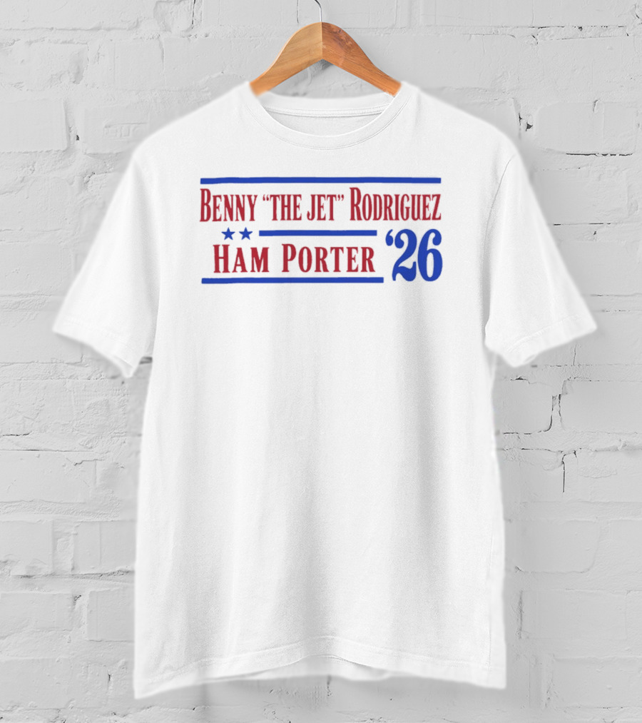 Benny The Jet Rodriguez Ham Porter 26 Stars Blue Lines T-Shirt