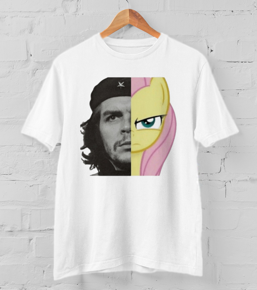 Che Guevara Fluttershy Crossover Fusion Face Mashup T-Shirt