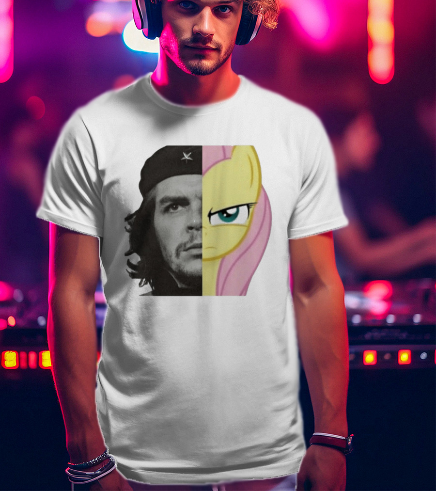 Che Guevara Fluttershy Crossover Fusion Face Mashup T-Shirt