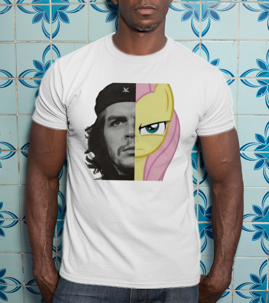 Che Guevara Fluttershy Crossover Fusion Face Mashup T-Shirt