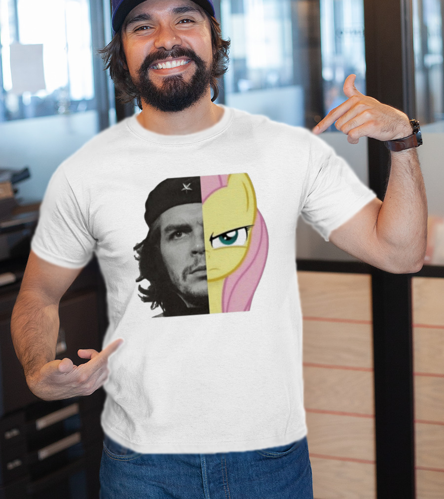 Che Guevara Fluttershy Crossover Fusion Face Mashup T-Shirt