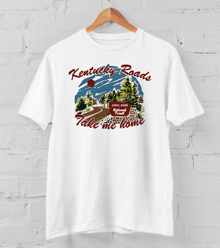 Kentucky Roads Take Me Home Daniel Boone National Forest Scenery T-Shirt