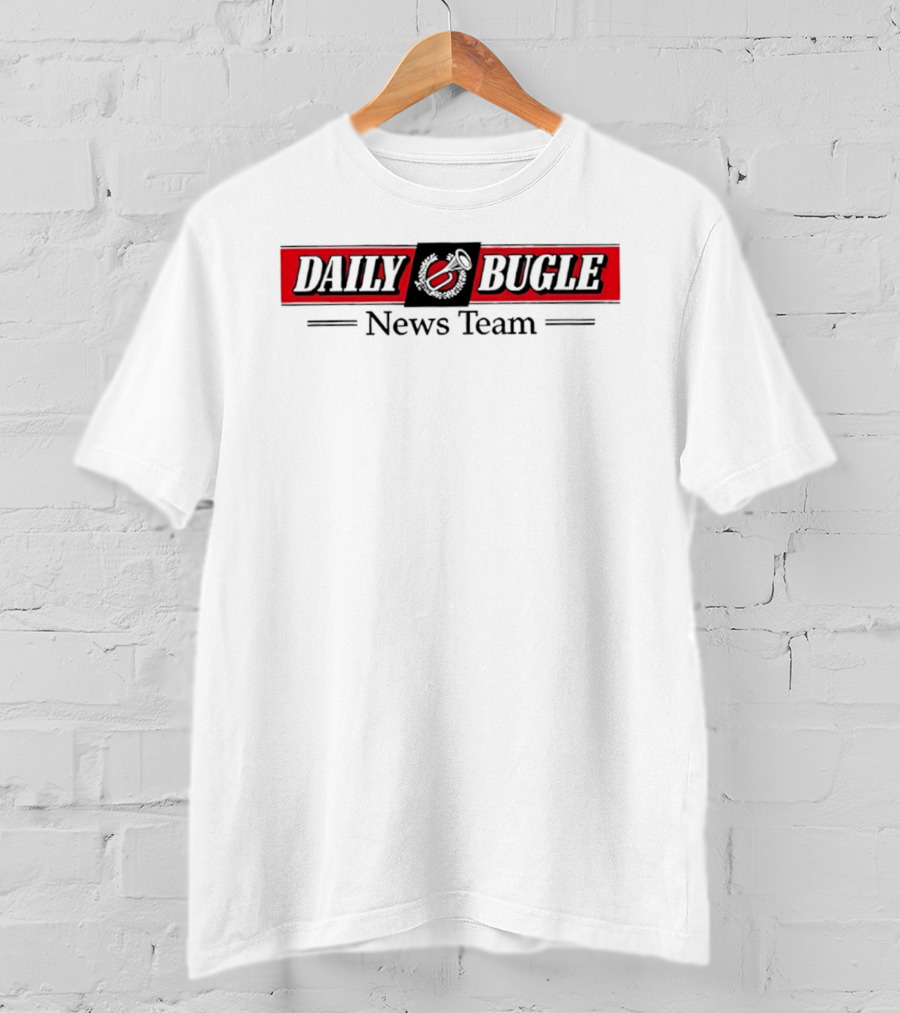 Daily Bugle News Team Logo With Iconic Newspaper T-Shirt