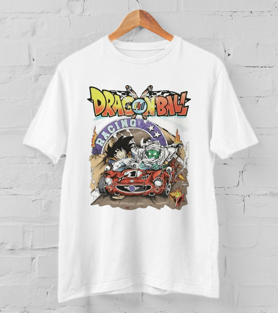 Dragon Ball Racing Goku Piccolo Red Racecar Adventure T-Shirt