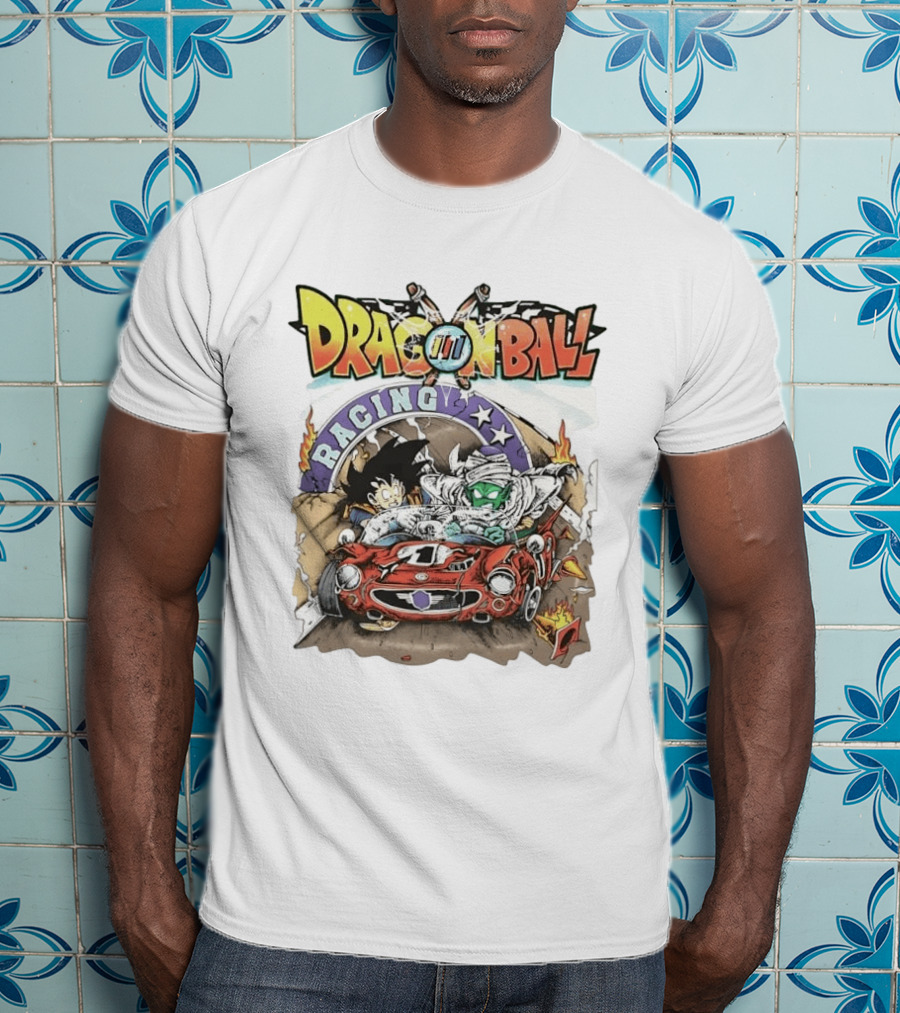 Dragon Ball Racing Goku Piccolo Red Racecar Adventure T-Shirt