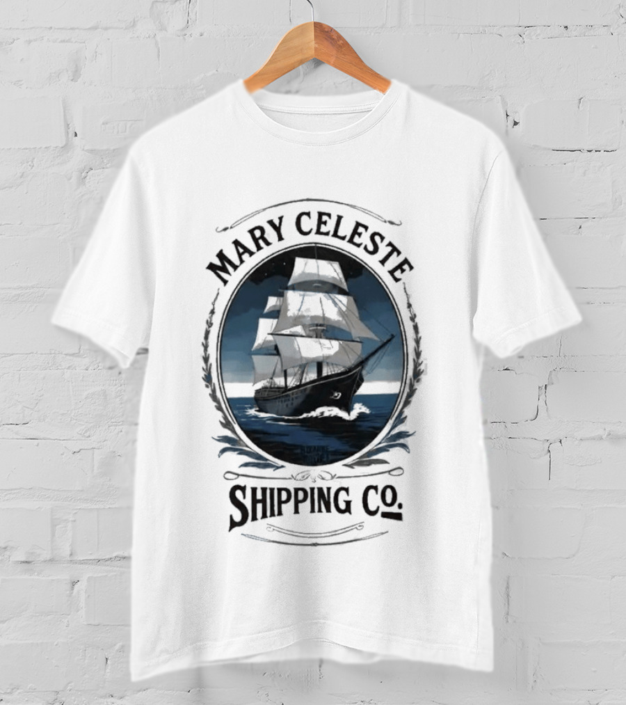 Mary Celeste Shipping Co Sailboat Ocean Adventure T-Shirt