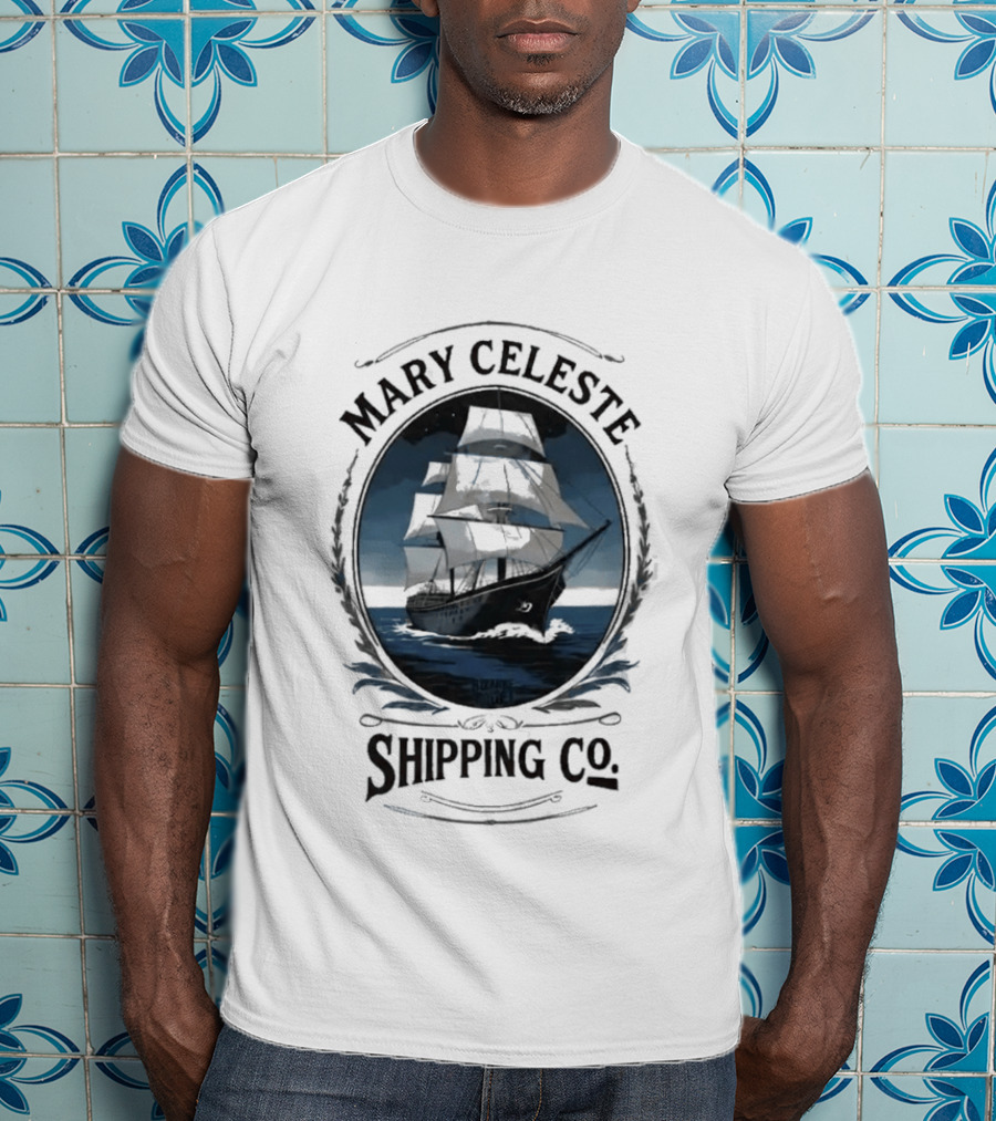 Mary Celeste Shipping Co Sailboat Ocean Adventure T-Shirt