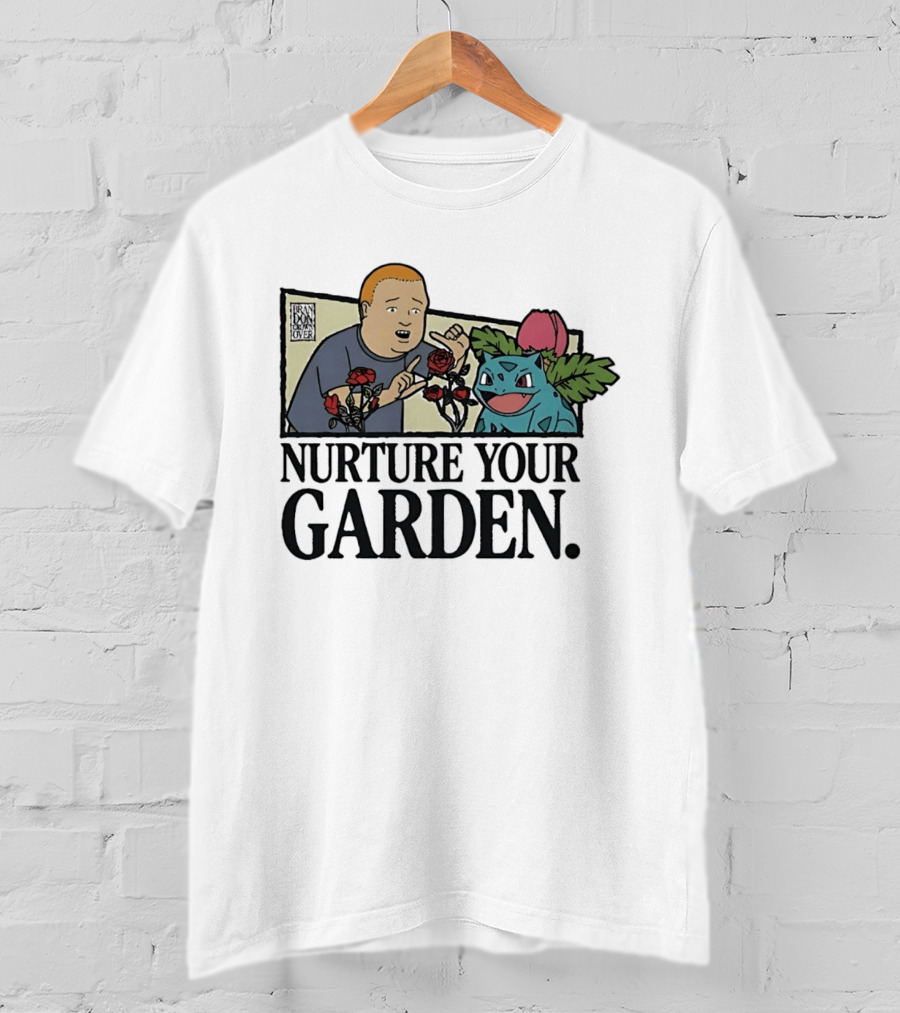 Bobby Hill Ivysaur Roses Nurture Your Garden Cartoon T-Shirt