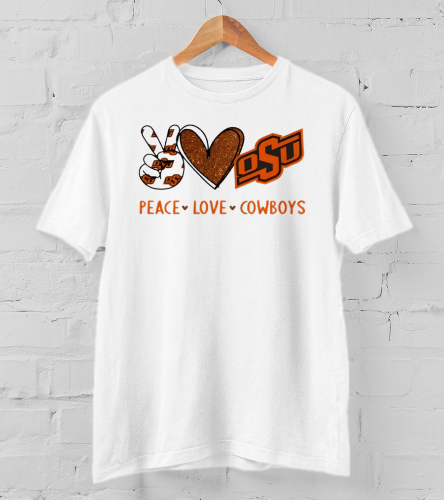 Peace Love OSU Oklahoma State Cowboys T-Shirt