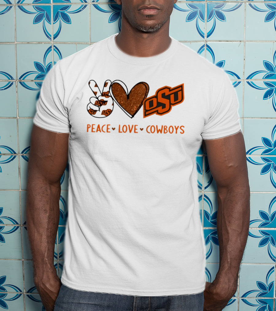 Peace Love OSU Oklahoma State Cowboys T-Shirt