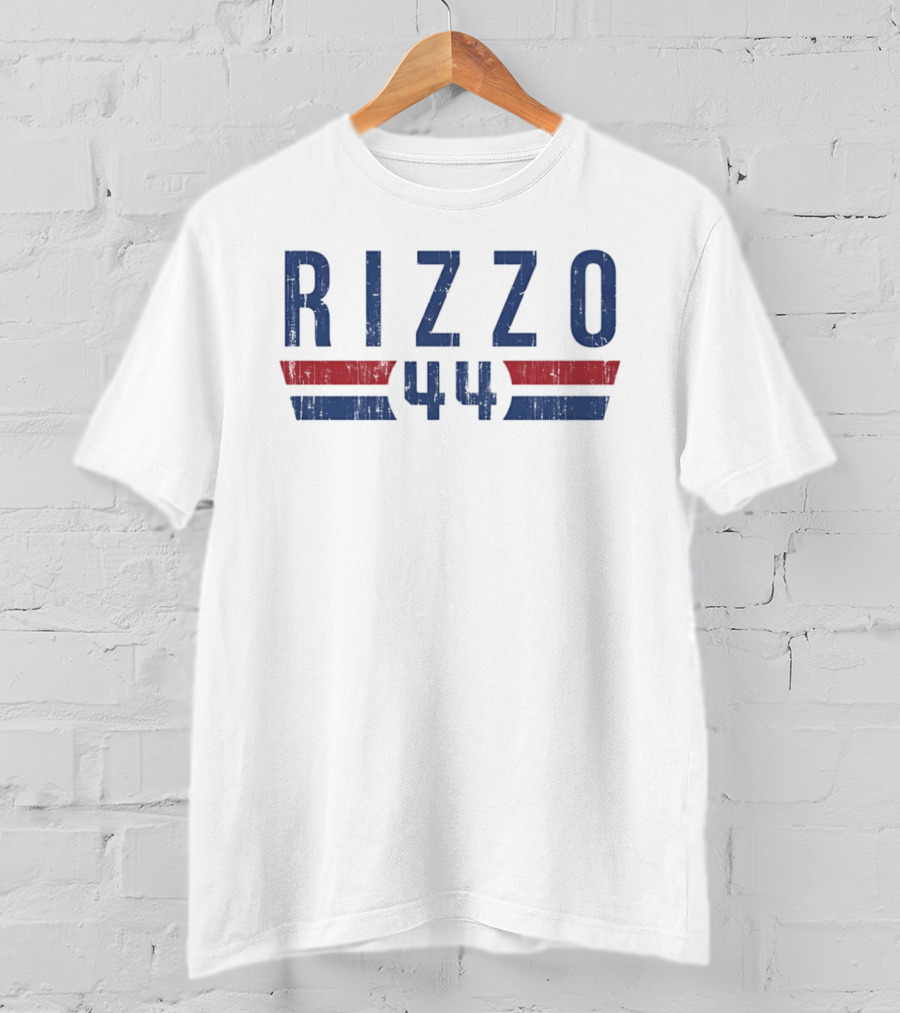 Rizzo 44 Distressed Tall Red Blue Wing Stripes T-Shirt