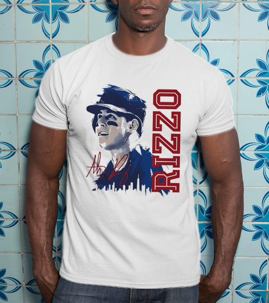 Rizzo Halftone Player Skyline Signatures T-Shirt