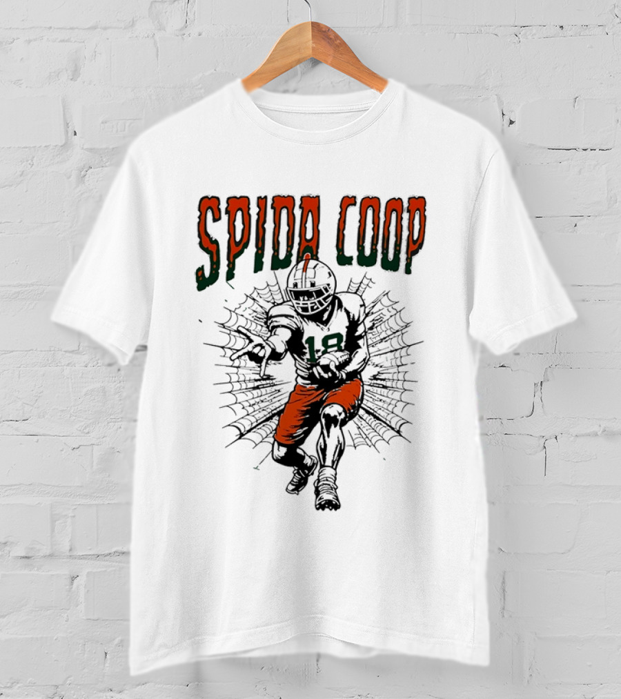 Spida Coop Miami Hurricanes Football Player Web T-Shirt