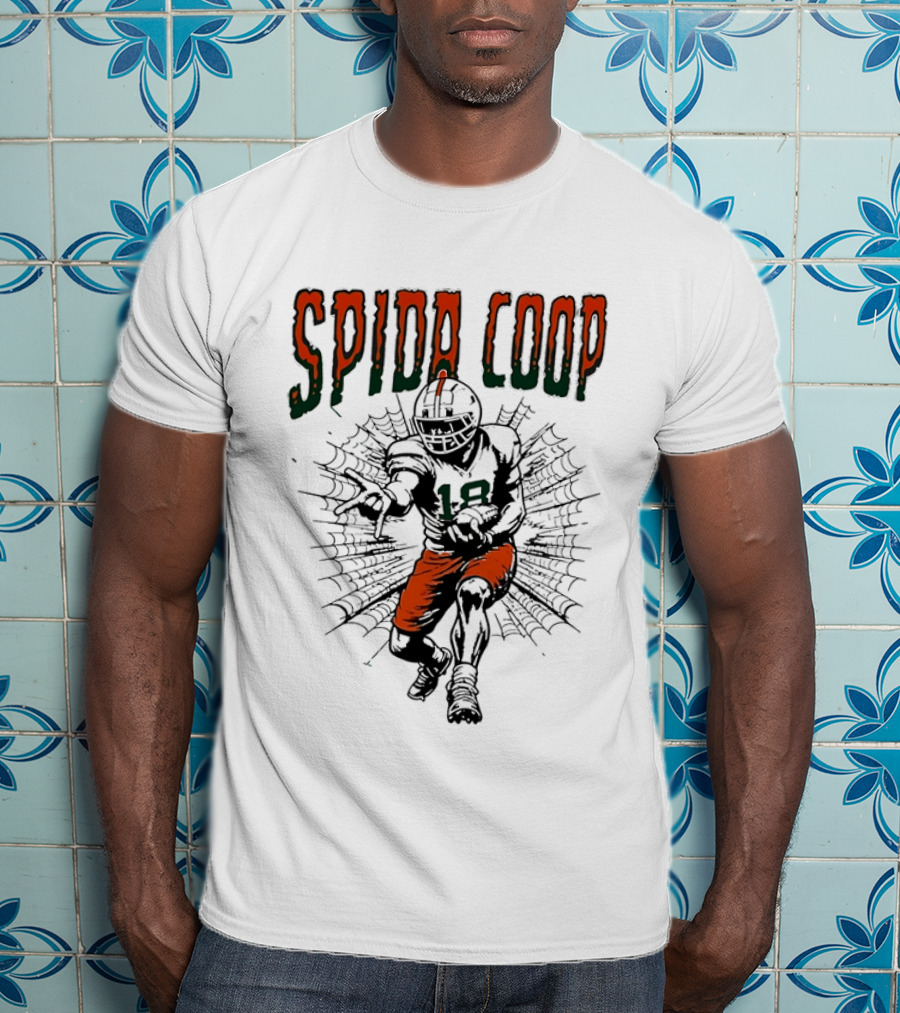 Spida Coop Miami Hurricanes Football Player Web T-Shirt