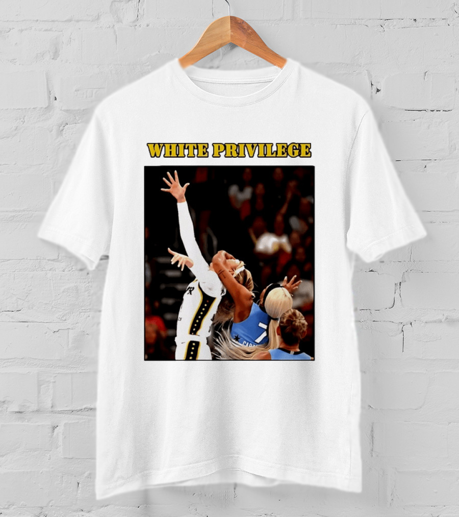 WHITE PRIVILEGE Sophie Cunningham DiJonai Carrington Basketball Confrontation T-Shirt