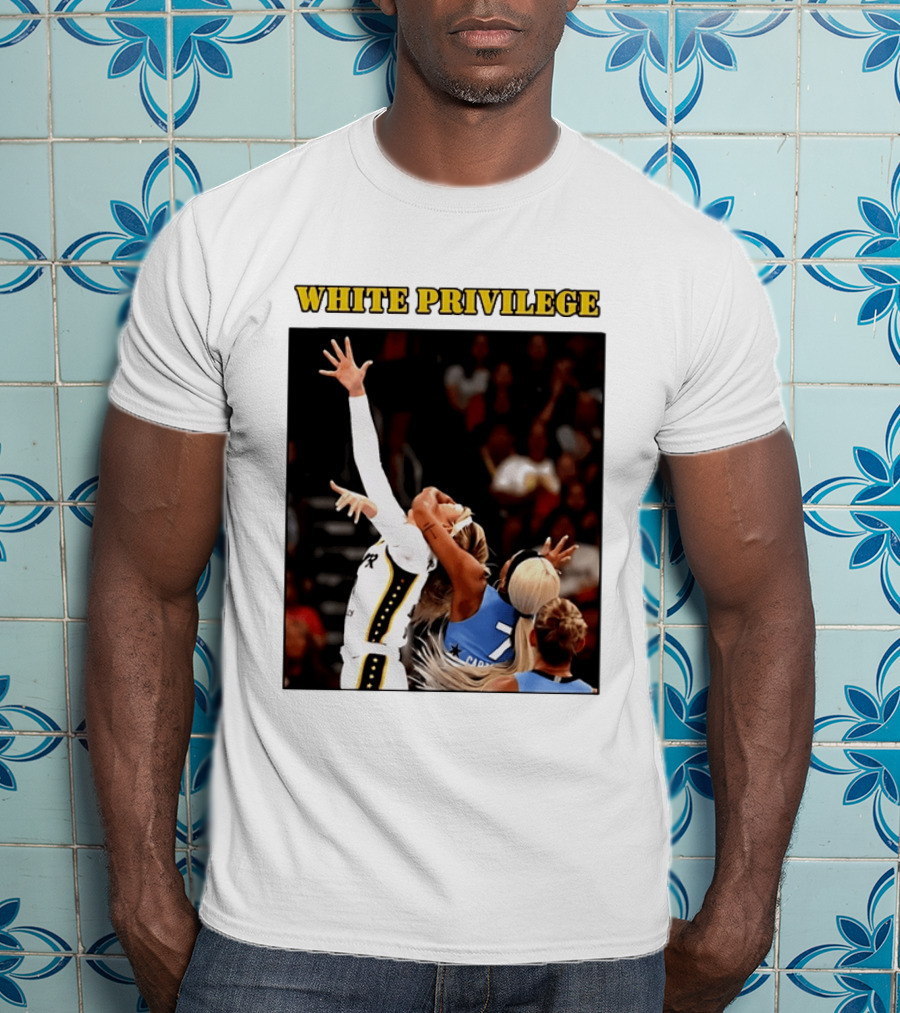WHITE PRIVILEGE Sophie Cunningham DiJonai Carrington Basketball Confrontation T-Shirt