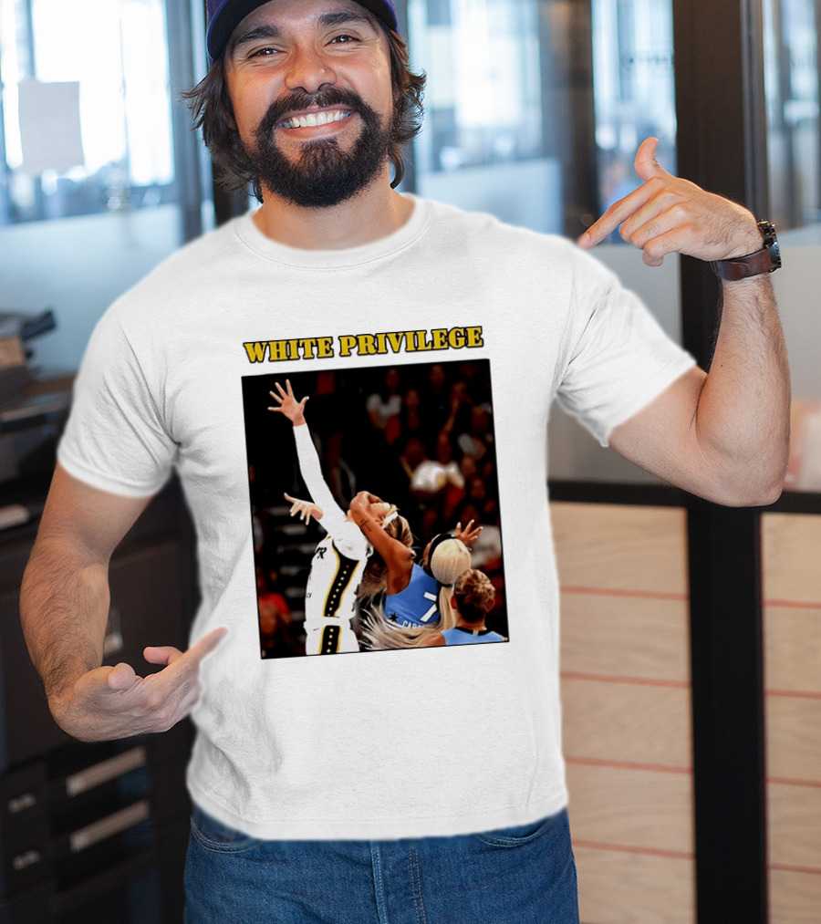 WHITE PRIVILEGE Sophie Cunningham DiJonai Carrington Basketball Confrontation T-Shirt