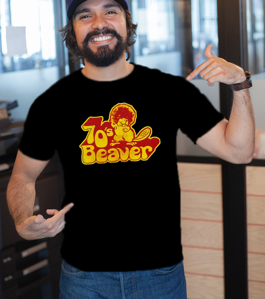 70's Beaver Retro Funky Cartoon T-Shirt