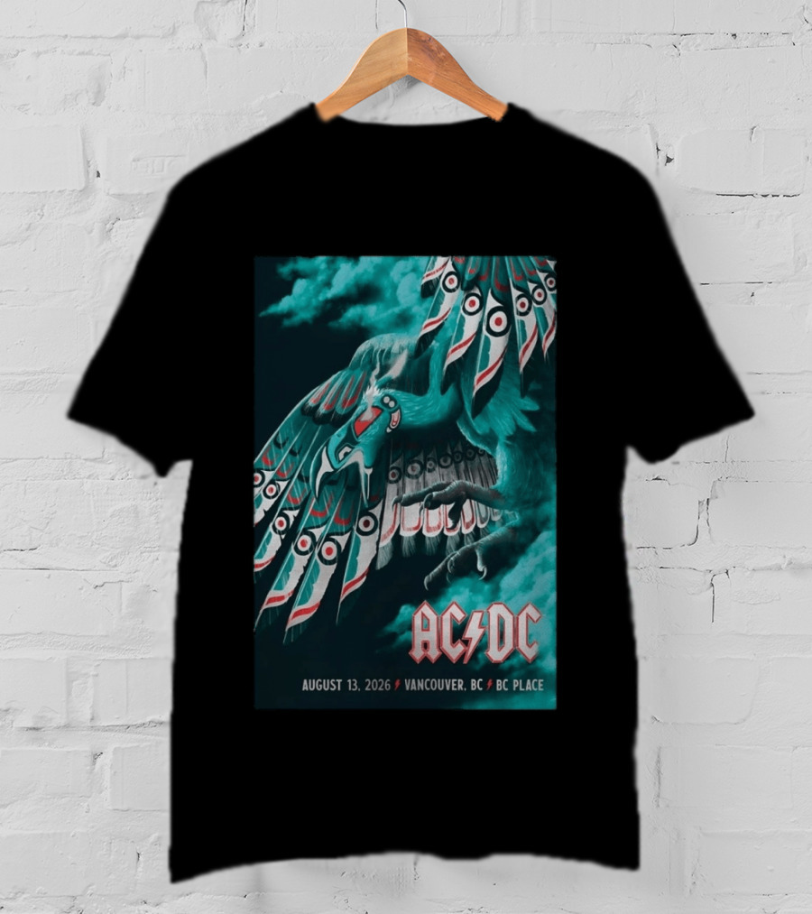 AC DC August 13 2026 Vancouver BC Place T-Shirt