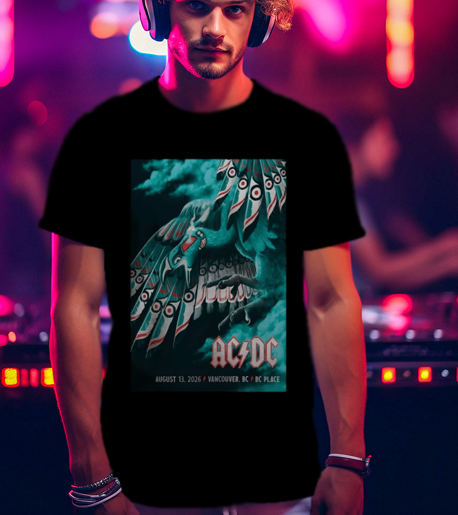 AC DC August 13 2026 Vancouver BC Place T-Shirt