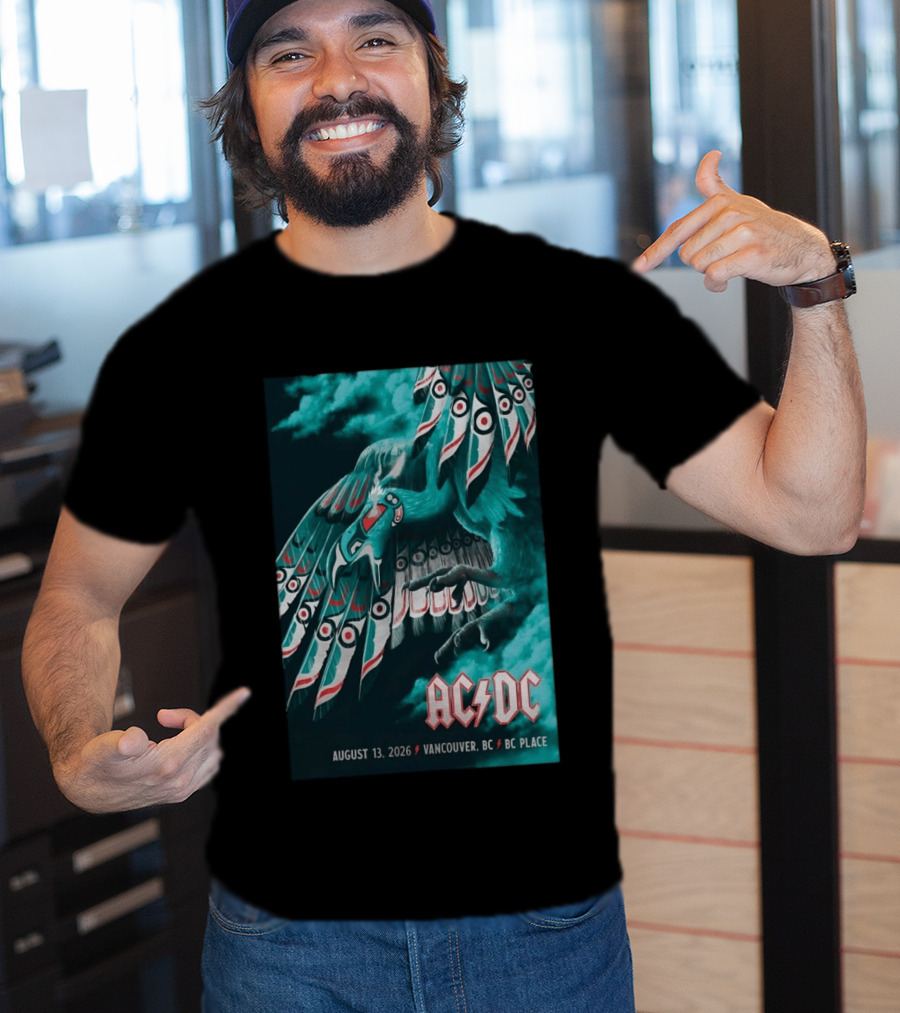 AC DC August 13 2026 Vancouver BC Place T-Shirt